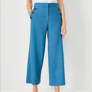 Ann Taylor High Rise Sailor Wide Leg Orange Pant